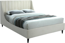 Load image into Gallery viewer, Eva Cream Velvet Queen Bed