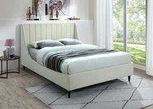 Load image into Gallery viewer, Eva Cream Velvet Queen Bed