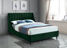 Load image into Gallery viewer, Eva Green Velvet Queen Bed