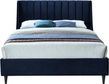 Load image into Gallery viewer, Eva Navy Velvet Full Bed