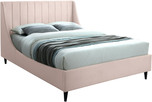 Eva Pink Velvet Full Bed