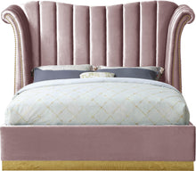 Load image into Gallery viewer, Flora Pink Velvet Queen Bed (3 Boxes)
