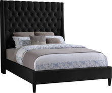 Load image into Gallery viewer, Fritz Black Velvet Full Bed