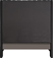 Load image into Gallery viewer, Fritz Black Velvet Queen Bed