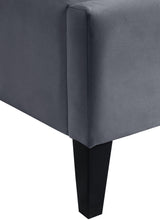 Load image into Gallery viewer, Fritz Grey Velvet Full Bed