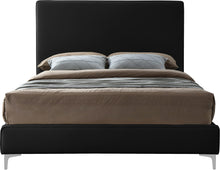 Load image into Gallery viewer, Geri Black Velvet Queen Bed