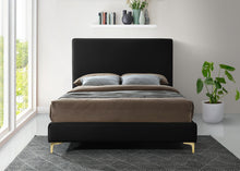 Load image into Gallery viewer, Geri Black Velvet King Bed