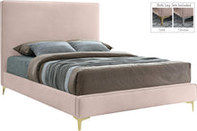 Load image into Gallery viewer, Geri Pink Velvet Queen Bed