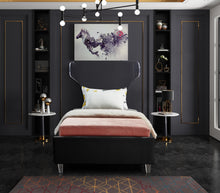 Load image into Gallery viewer, Ghost Black Velvet Twin Bed
