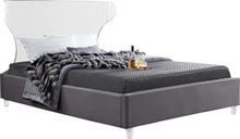 Load image into Gallery viewer, Ghost Grey Velvet Queen Bed
