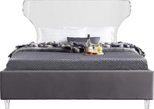 Load image into Gallery viewer, Ghost Grey Velvet Full Bed