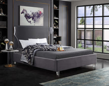 Load image into Gallery viewer, Ghost Grey Velvet Full Bed