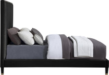 Load image into Gallery viewer, Harlie Black Velvet King Bed