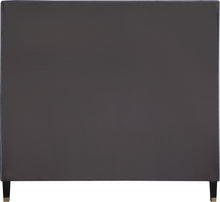 Load image into Gallery viewer, Harlie Grey Velvet Queen Bed