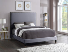 Load image into Gallery viewer, Harlie Grey Velvet Full Bed