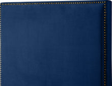Load image into Gallery viewer, Harlie Navy Velvet Twin Bed