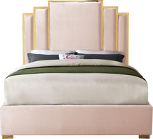 Load image into Gallery viewer, Hugo Pink Velvet King Bed