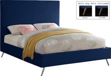 Load image into Gallery viewer, Jasmine Navy Velvet King Bed