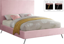 Load image into Gallery viewer, Jasmine Pink Velvet King Bed