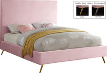 Load image into Gallery viewer, Jasmine Pink Velvet King Bed