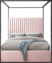 Load image into Gallery viewer, Jax Pink Velvet King Bed
