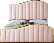Load image into Gallery viewer, Jolie Pink Velvet Queen Bed (3 Boxes)