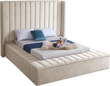 Load image into Gallery viewer, Kiki Cream Velvet King Bed (3 Boxes)