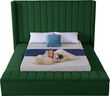 Load image into Gallery viewer, Kiki Green Velvet Queen Bed (3 Boxes)