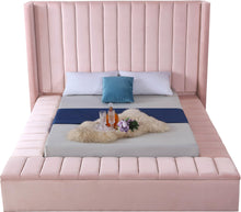 Load image into Gallery viewer, Kiki Pink Velvet King Bed (3 Boxes)