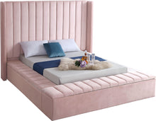 Load image into Gallery viewer, Kiki Pink Velvet King Bed (3 Boxes)