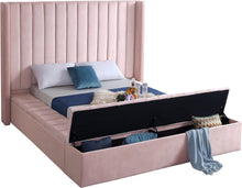 Load image into Gallery viewer, Kiki Pink Velvet Queen Bed (3 Boxes)