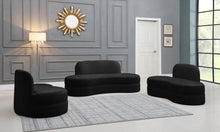 Load image into Gallery viewer, Mitzy Black Velvet Sofa