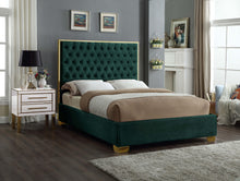 Load image into Gallery viewer, Lana Green Velvet Queen Bed