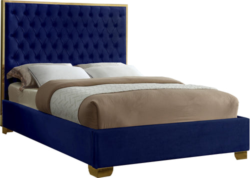 Lana Navy Velvet Full Bed