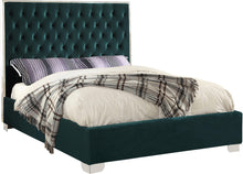 Load image into Gallery viewer, Lexi Green Velvet Queen Bed