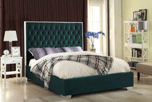 Load image into Gallery viewer, Lexi Green Velvet King Bed