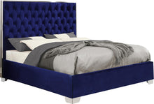 Load image into Gallery viewer, Lexi Navy Velvet Full Bed