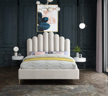 Load image into Gallery viewer, Lily Cream Velvet King Bed