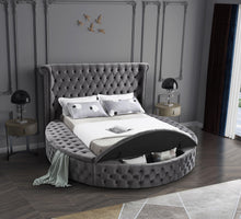 Load image into Gallery viewer, Luxus Grey Velvet Full Bed (3 Boxes)