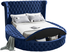 Load image into Gallery viewer, Luxus Navy Velvet Full Bed (3 Boxes)