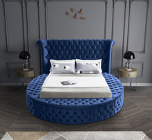 Load image into Gallery viewer, Luxus Navy Velvet Queen Bed (3 Boxes)