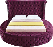 Load image into Gallery viewer, Luxus Purple Velvet King Bed