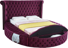 Load image into Gallery viewer, Luxus Purple Velvet King Bed
