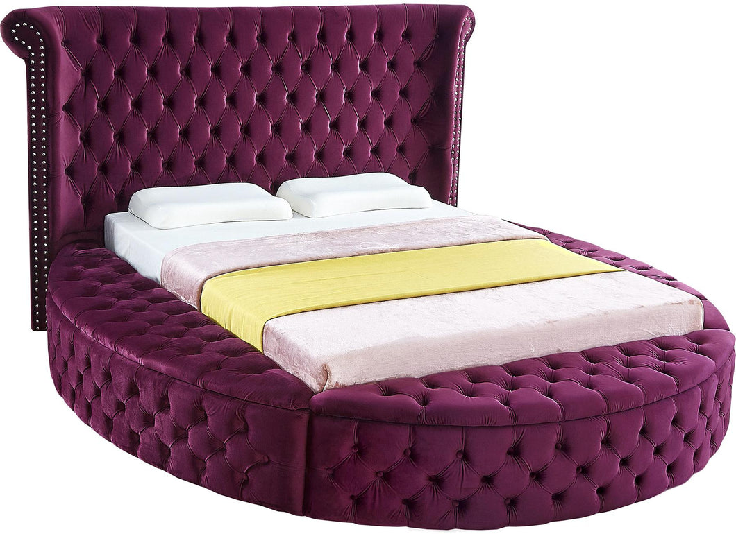 Luxus Purple Velvet Full Bed