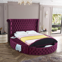 Load image into Gallery viewer, Luxus Purple Velvet King Bed