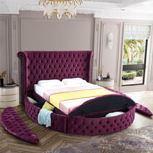 Load image into Gallery viewer, Luxus Purple Velvet King Bed