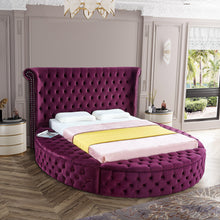 Load image into Gallery viewer, Luxus Purple Velvet Full Bed