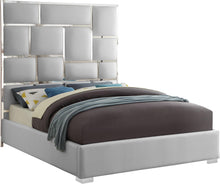 Load image into Gallery viewer, Milan White Faux Leather King Bed