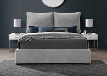 Load image into Gallery viewer, Misha Light Grey Polyester Fabric King Bed (3 Boxes)