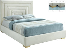 Load image into Gallery viewer, Nora Cream Velvet King Bed